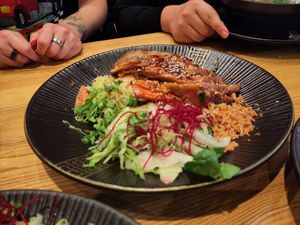 Udon mit veganer Ente at Miss Hoi An  in Muehldorf