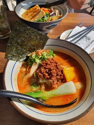 Spicy tan tan ramen (not too spicy tho great balance)♡♡♡ at Daidokoro Umaimon Ramen  in Amsterdam