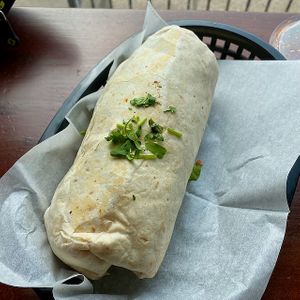 Giant vegan burrito at El Burro - Northside in Pittsburgh