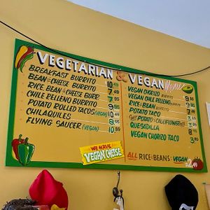 Vegetarian / vegan menu (April 2022) at El Burro - Northside in Pittsburgh