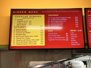 Orange, glazed, veggie faux ribs  at Yat Ka Mein Noodle House in Cincinnati