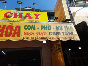 Sign outside at Diệu Hoa in Ho Chi Minh City