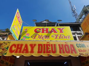 Sign outside at Diệu Hoa in Ho Chi Minh City