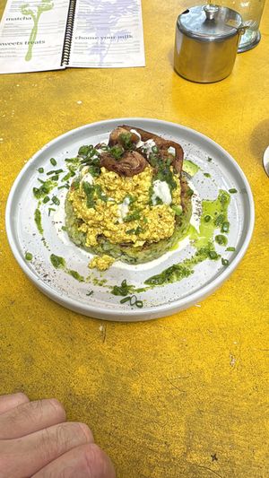 Rosti with added tofu scramble   at Bunch in Hiriketiya