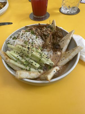 Nut noodles  at Bunch in Hiriketiya