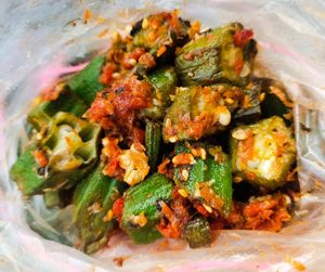 Lady fingers at Shu Vegetarian 典蔬 in Central Singapore