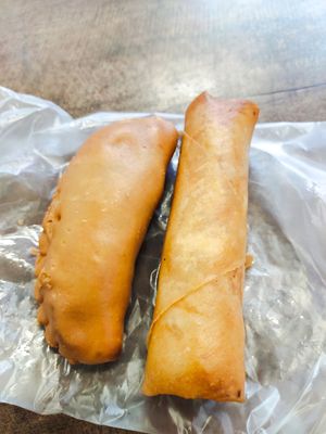 popiah and curry puff at Shu Vegetarian 典蔬 in Central Singapore