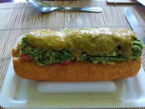 vegan completo at Bambu in Valparaiso