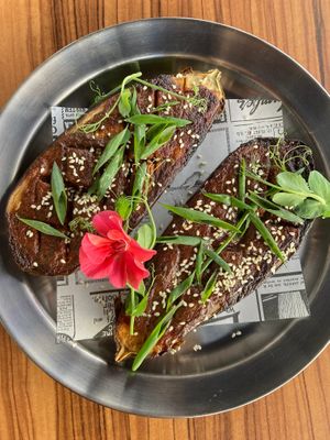 Roasted miso eggplant. at Rice Paper in Lanzarote