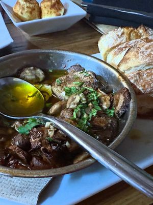 Mushroom Ajillo made vegan   at Bauhaus in Modesto