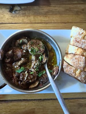 Mushroom Ajillo made vegan   at Bauhaus in Modesto