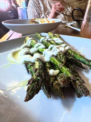 Asparagus made vegan   at Bauhaus in Modesto
