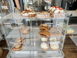 Some of the available pastries on display   at Crumb Together in Liverpool