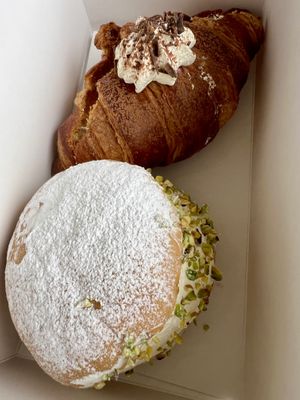 Tiramisu croissant and pistachio martozzi   at Crumb Together in Liverpool
