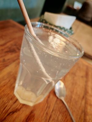 Home made limonade with orange flower at Garden Café Paris in Paris