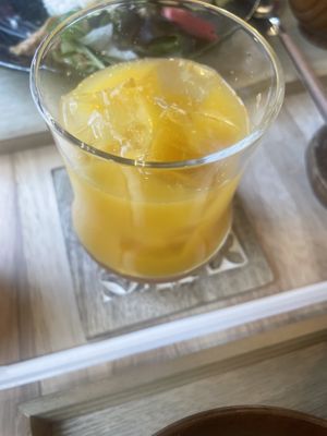 Orange juice  #Veganuary at PLANT-BASED CAFE ANDPON in Osaka