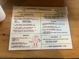 Breakfast Menu  at Washington Street Coffee House in New London