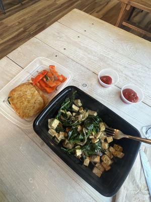 “Tofu scramble”   at Washington Street Coffee House in New London