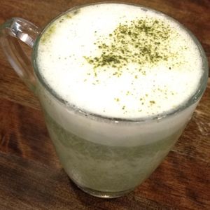 matcha latte at Veganerie - Mercury Ville in Bangkok