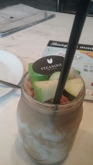 Apple cinnamon smoothie  at Veganerie - Mercury Ville in Bangkok