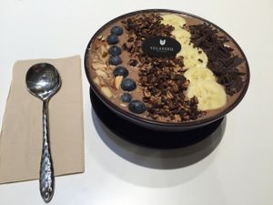 This smoothie bowl was so good! I highly recommend it! at Veganerie - Mercury Ville in Bangkok