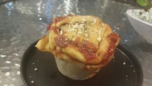 Pizza roll (it was awesome) at Veganerie - Mercury Ville in Bangkok