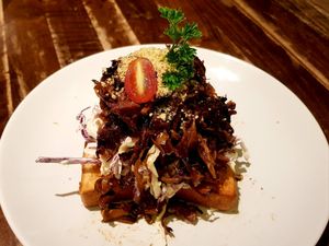 Vegan toast at Veganerie - Mercury Ville in Bangkok