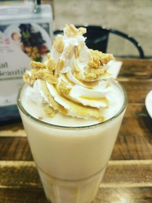 Caramel milkshake at Veganerie - Mercury Ville in Bangkok