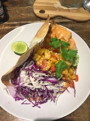 Christmas taco dish thing at Veganerie - Mercury Ville in Bangkok