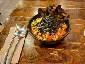 Quinoa sushi bowl at Veganerie - Mercury Ville in Bangkok