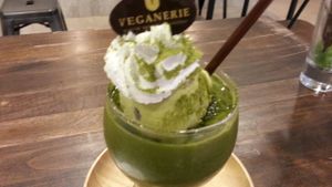 vegan matcha frappe at Veganerie - Mercury Ville in Bangkok