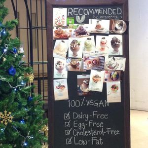 Recommendation board at Veganerie - Mercury Ville in Bangkok