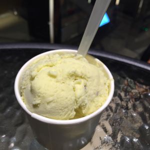 Passion fruit ice cream, 55 baht. at Veganerie - Mercury Ville in Bangkok