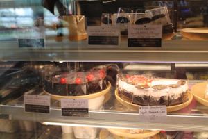 The vast selection of cakes. All vegan :) at Veganerie - Mercury Ville in Bangkok