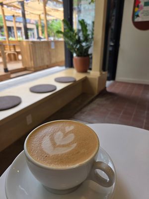 Dirty chai with oat milk at Cass Cafe in Montreal