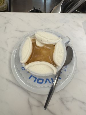 Vegan affogato (soy gelato)  at Vivoli Gelato in Florence