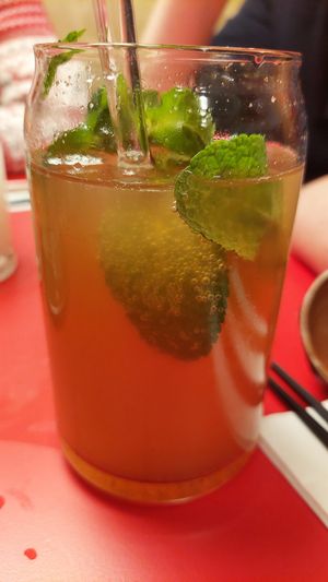 Homemade lemonade at SORI Ramen in Mainz