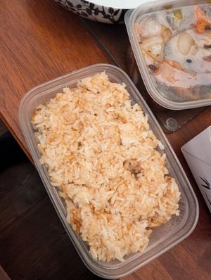 Fried rice with no egg at Ricebox in Edinburgh