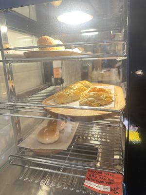 Vegan “pork” puffs and bao  at Paper Sons Cafe in New York City