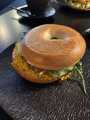 Scrambled tofu  at GegenVind Café in Hamburg