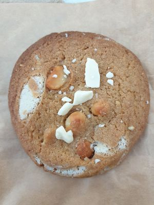 White chocolate & macadamia cookie: YUM! perfect roasted macadamia taste at Better Now in Brunswick East