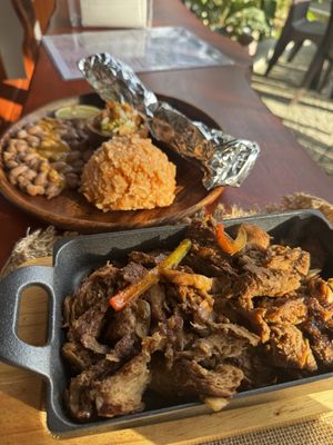 Sizzling Fajitass  at Lovegan Cafe in Moalboal