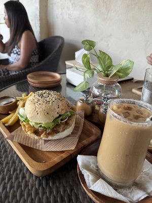 Aloha Pineapple and Spanish Latte  at Lovegan Cafe in Moalboal