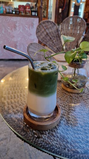 Iced matcha at Lovegan Cafe in Moalboal