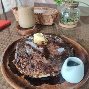 The cinnamon pancakes, haven't got pics of the rest 😭 at Lovegan Cafe in Moalboal