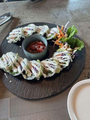 Veggie roll plate  at Jeju Veggies - 제주베지스 in Jeju