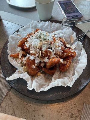 Spicy veggie chicken   at Jeju Veggies - 제주베지스 in Jeju