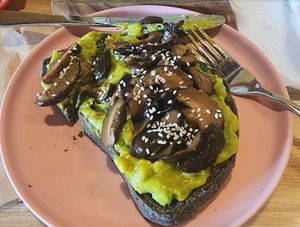 avacado shiitake bread at iVegan Supershop Hoi An - Healthy Plant Based Cafe in Hoi An