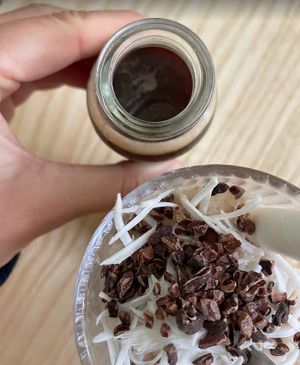 coconut coffee at iVegan Supershop Hoi An - Healthy Plant Based Cafe in Hoi An