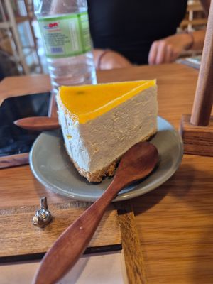 Passionfruit cheesecake at iVegan Supershop Hoi An - Healthy Plant Based Cafe in Hoi An